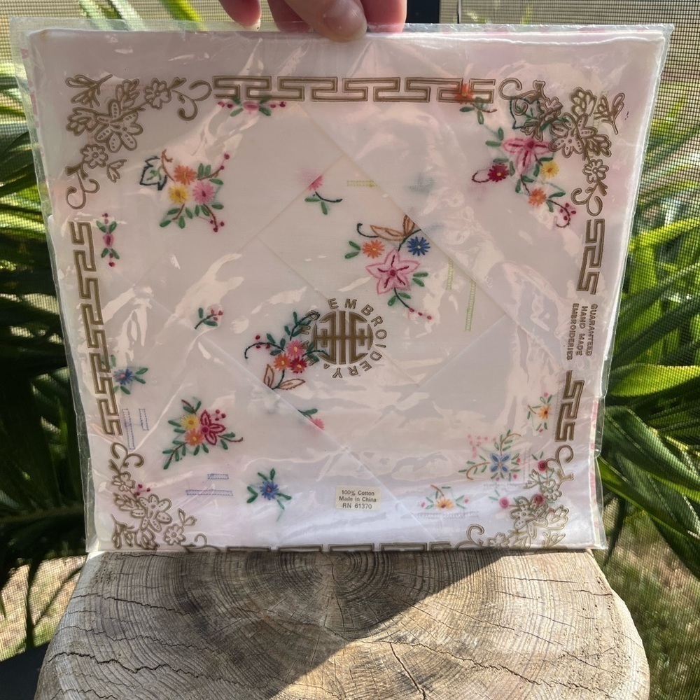 Vintage Hand embroidered handkerchief